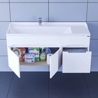 Тумба под раковину СанТа Лондон 224032 120см белый